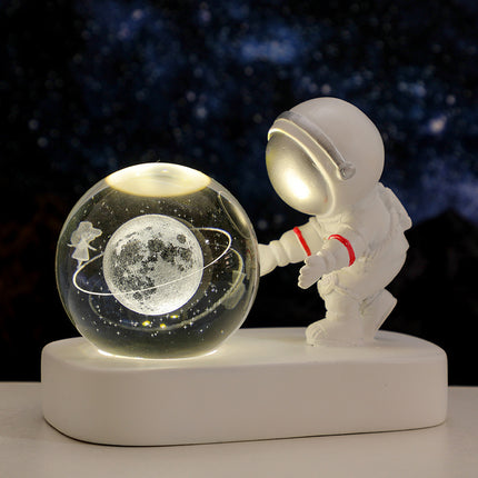 Glowing Astronaut Galaxy Crystal Ball Night Light