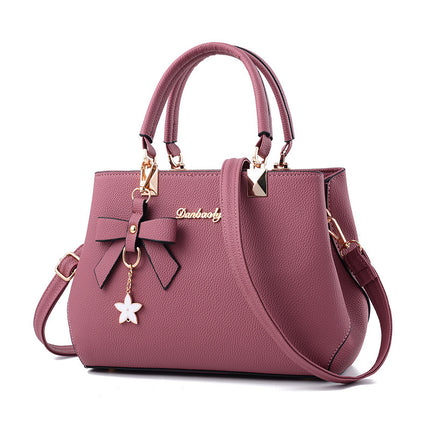 Sac à bandoulière pour femme avec nœud papillon et pendentif étoile