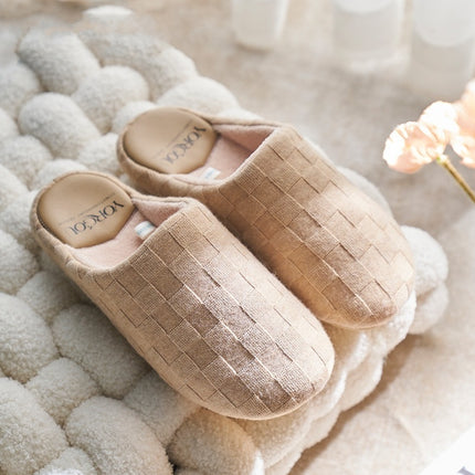 Coral Fleece Thermal Cotton Base Slippers