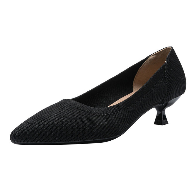 Women's Pointed Toe Pumps, Stiletto Heel, Mesh Fabric