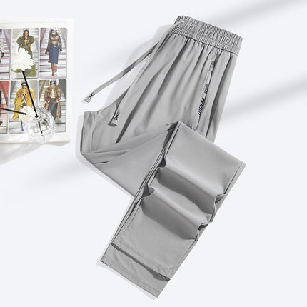 Fashion Straight Closed Ice Silk Leggings for Women
