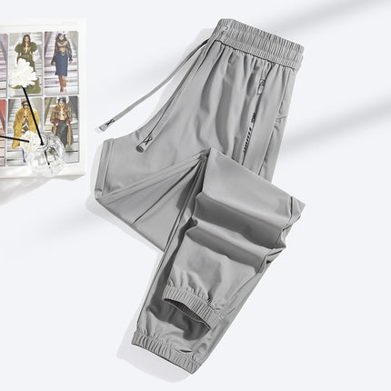 Fashion Straight Closed Ice Silk Leggings for Women