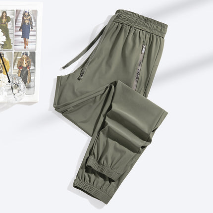 Fashion Straight Closed Ice Silk Leggings for Women