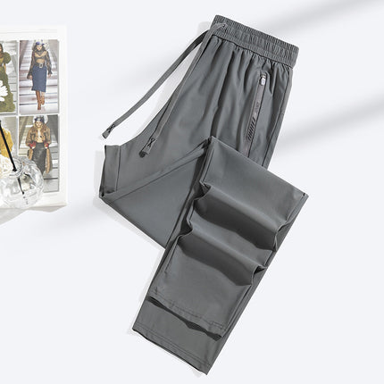 Fashion Straight Closed Ice Silk Leggings for Women