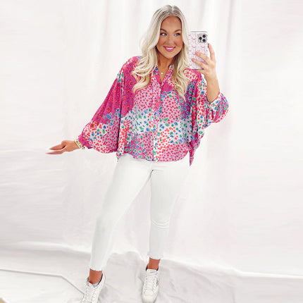 Long Sleeve Color Matching Shirt