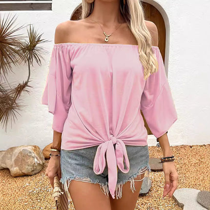 Summer Fall Women's Off-Shoulder T-Shirt