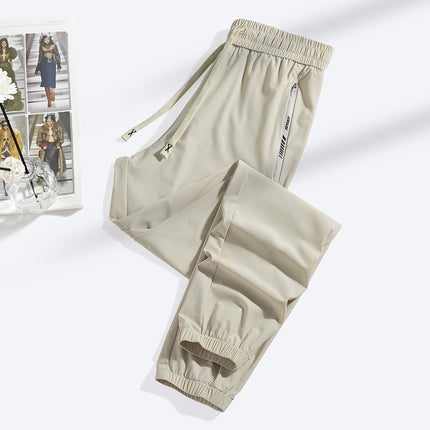 Fashion Straight Closed Ice Silk Leggings for Women