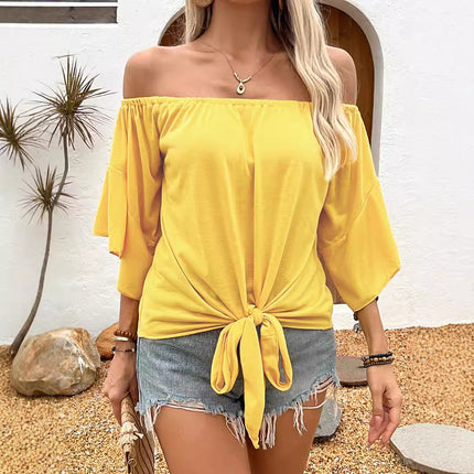 Summer Fall Women's Off-Shoulder T-Shirt
