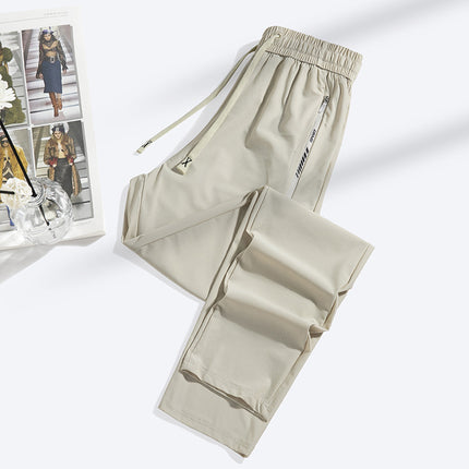 Fashion Straight Closed Ice Silk Leggings for Women