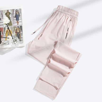Fashion Straight Closed Ice Silk Leggings for Women