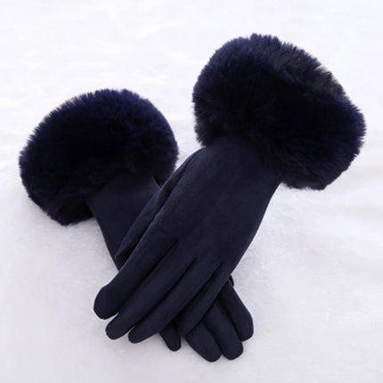 Gants thermiques en daim épais doublés de polaire pour écran tactile