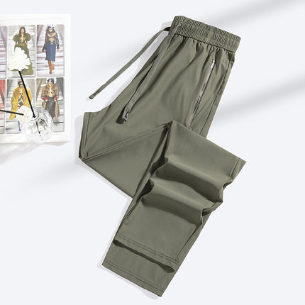 Fashion Straight Closed Ice Silk Leggings for Women