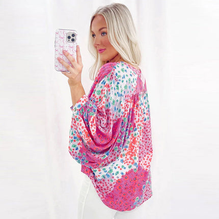 Long Sleeve Color Matching Shirt