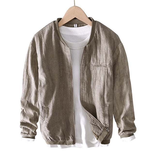 Men's Autumn Retro Loose Cotton-Linen Top