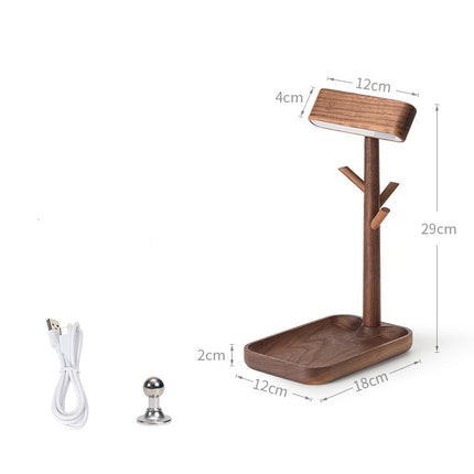 Lampe de bureau LED en noyer noir nordique