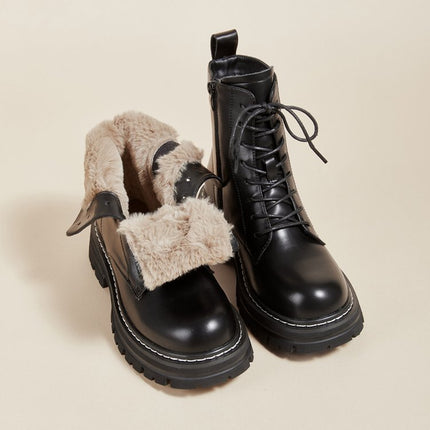 Bottines à lacets de style rétro britannique pour hommes