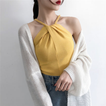 Off-the-shoulder Knitted Camisole