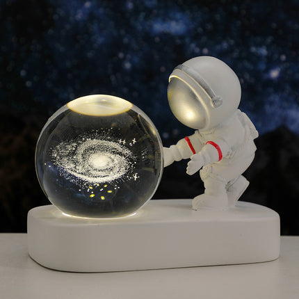 Glowing Astronaut Galaxy Crystal Ball Night Light