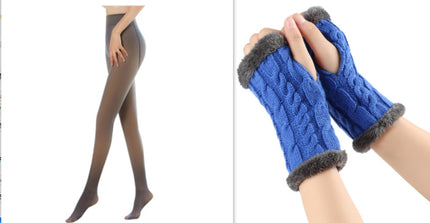Gants moelleux doublés de polaire, tricotés torsadés, fuites de doigts
