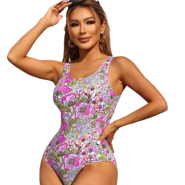 One-Piece Printed Sexy Backless Romper