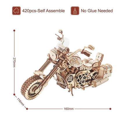 Robotime Rokr Cruiser Motorcycle DIY Wooden Model