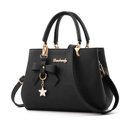 Sac à bandoulière pour femme avec nœud papillon et pendentif étoile