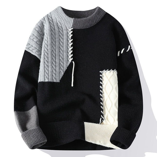 Pull à col roulé à manches longues pour homme, vêtement d'hiver à la mode