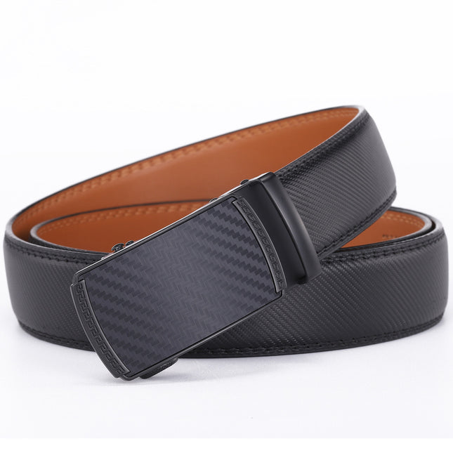 Fashion Men's Leather Belt with Automatic Buckle