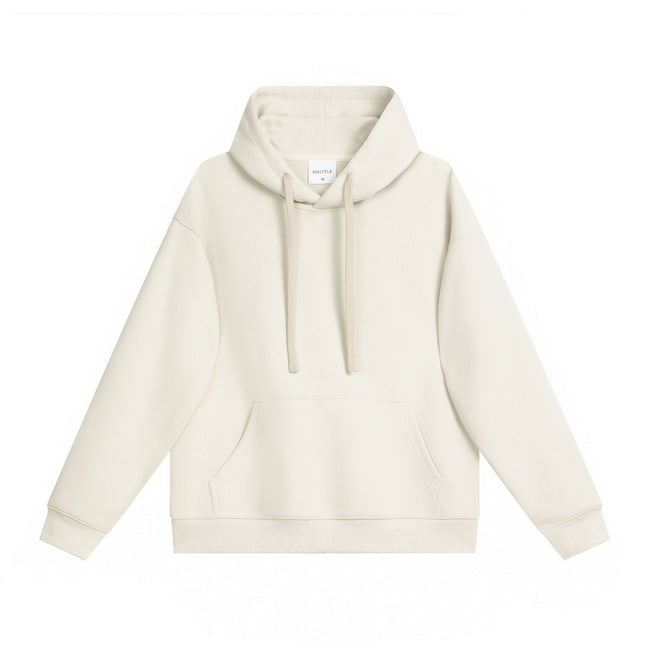Cotton Drop-Shoulder Hooded Sweater