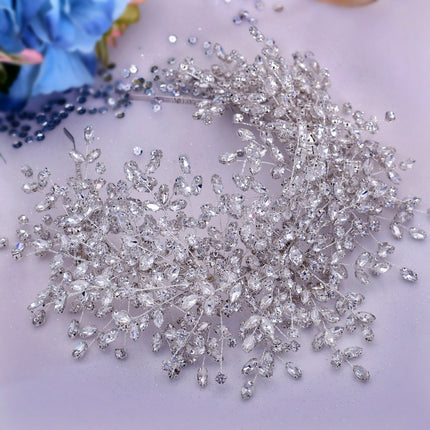 Couronne de mariage de reine en strass faite à la main