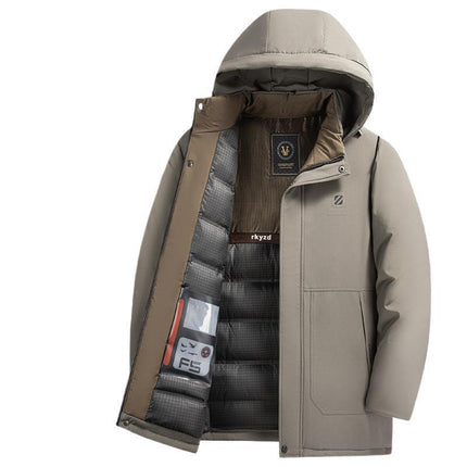 Men's Fleece-Lined Down Jacket