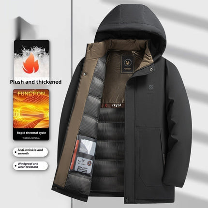 Men's Fleece-Lined Down Jacket
