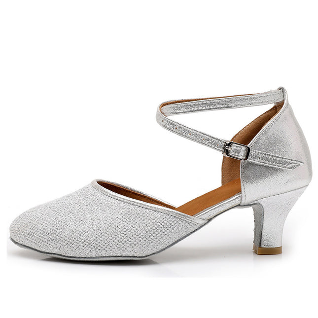 Women's Latin Dance Shoes Soft Bottom Toe Holder