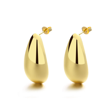 Boucles d'oreilles simples et élégantes en plaqué or