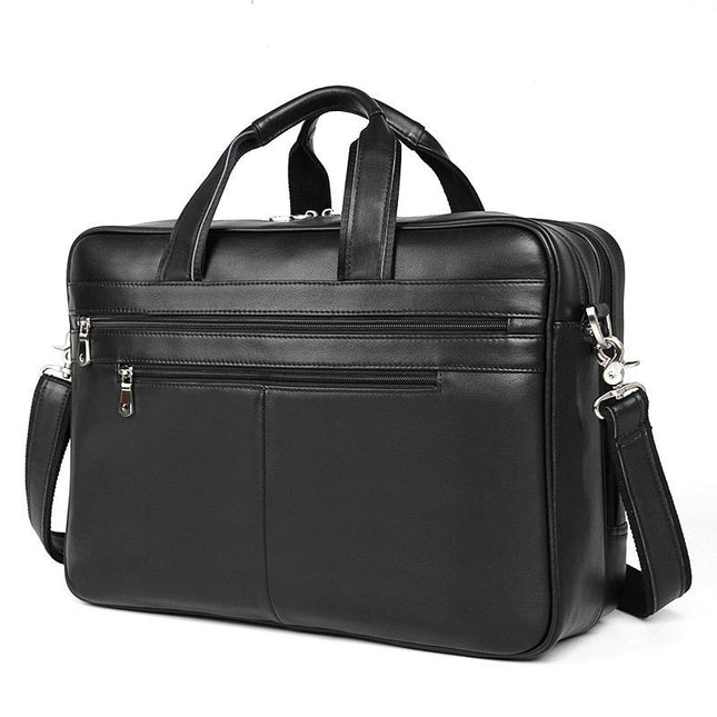 Sac à main en cuir Porte-documents en cuir nappa Texture confortable Sac en cuir véritable pour homme