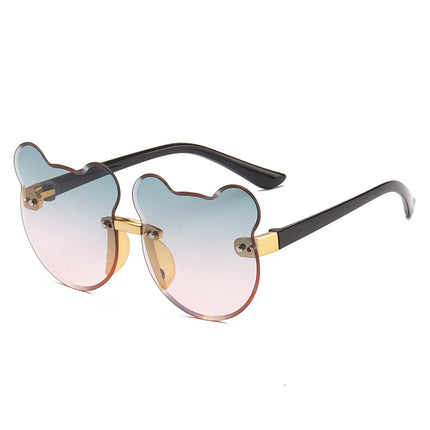 Lunettes de soleil pour enfants avec oreilles de chat, forme sans cadre