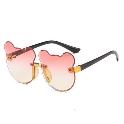 Lunettes de soleil pour enfants avec oreilles de chat, forme sans cadre