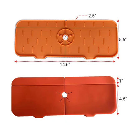 Tapis anti-éclaboussures en silicone pour robinet