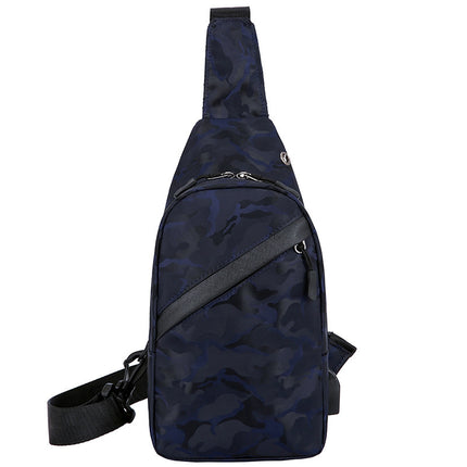 Sac à bandoulière camouflage pour homme avec trou pour écouteurs