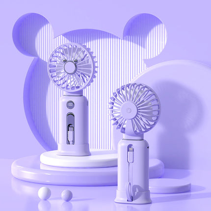 2-in-1 Handheld & Desktop Mini Fan