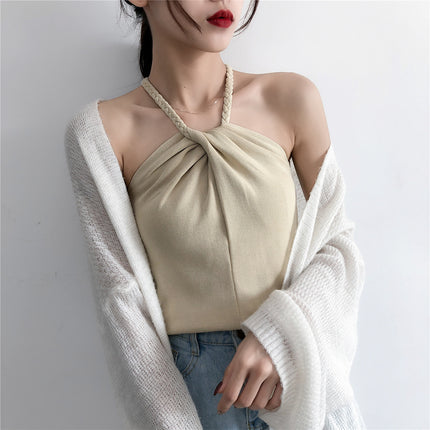 Off-the-shoulder Knitted Camisole