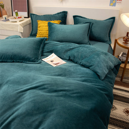 4-Piece Plush Fleece Duvet Cover Set