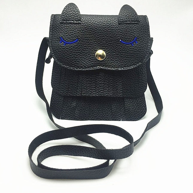 Petit sac à pompon créatif en forme de renard pour enfants – Cuir PU polyvalent