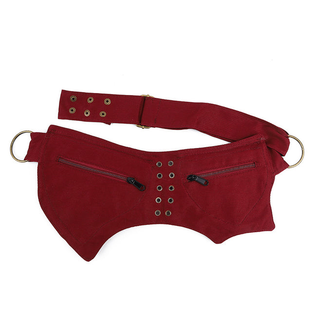Sac de poitrine vintage pour femme - Sac banane à bandoulière, rangement mobile extérieur