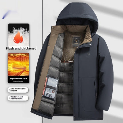 Men's Fleece-Lined Down Jacket