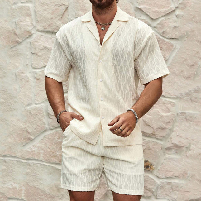 Men's Loose Casual Shirt and Shorts Set