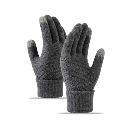 Gants de cyclisme tricotés chauds doublés en polaire, coupe-vent et protection contre le froid