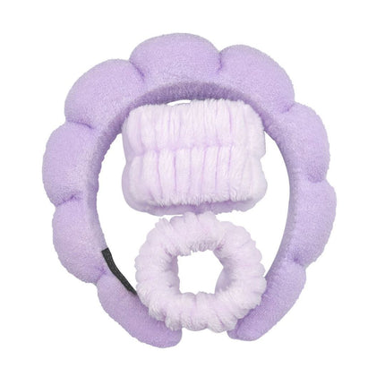 Ensemble de bracelets à fermoir à tête en trois pièces en violet