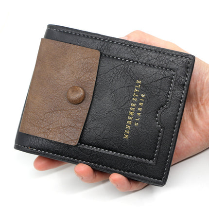 Men's Retro PU Leather Wallet - Stylish & Large Capacity