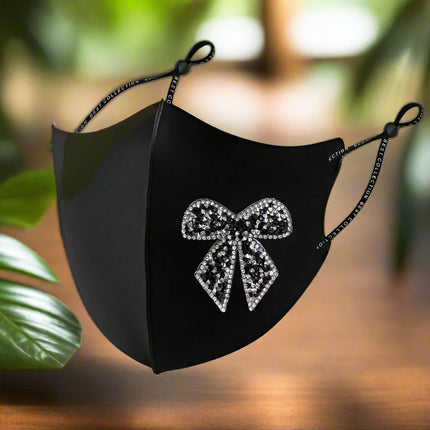 Diamond Mask Shiny Diamond Bow Creative Cloth Mask